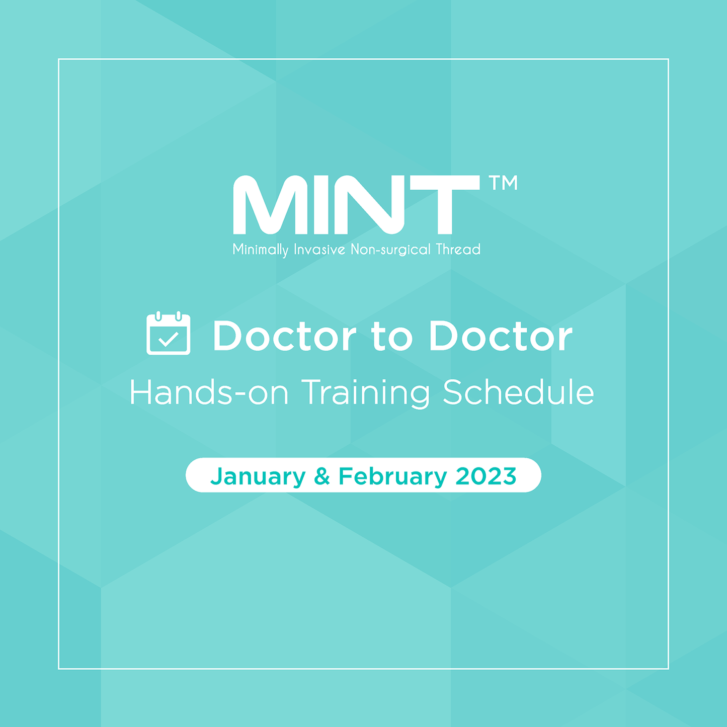 January february 2023 MINT PDO doctor to doctor hands-on training schedule 